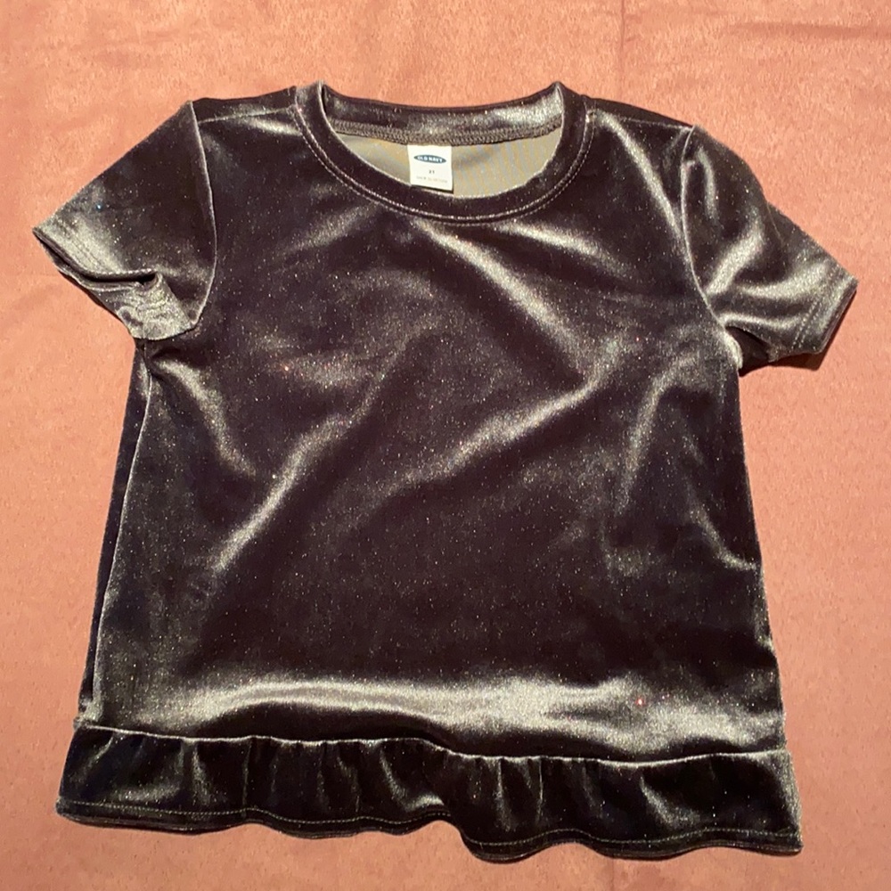 Velvet black sparkle top